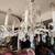 Vintage French 10 light Chrystal Glass & Brass Chandelier 25" 4 thumbnail