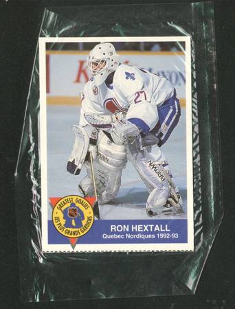 92/93 High Liner Greatest Goalies Ron Hextall Quebec Nordiques 1