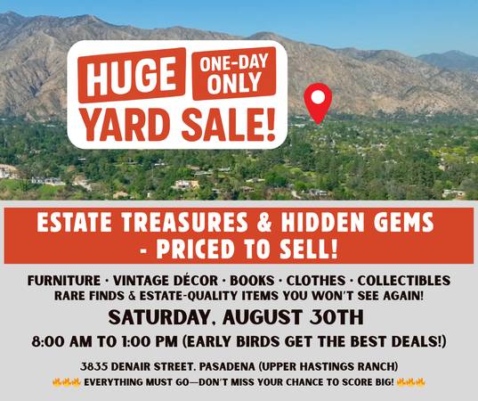 Huge Yard Sale Event - One-Day Only (Vintage, Rare Treasures) 1