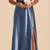 Birdy Grey Dress Blue Satin Dress 2 thumbnail