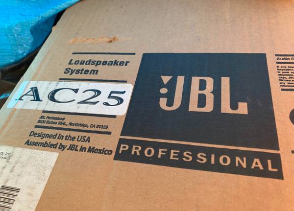 2 JBL Pro. AC25 Ultra-Compact 2Way Loudspeaker W/Dual 5.25" Driver,New 1