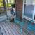 Vintage Beveled Glass Top Ornate Metal Table & chairs 8 thumbnail