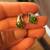 Sterling Silver Studs Earrings with Green Beautiful Stones  Brand New 2 thumbnail