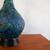 One vintage mid century modern blue drip glaze lamp 2 thumbnail