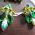 Vintage 3 piece iridescent pin and matching earrings 4 thumbnail