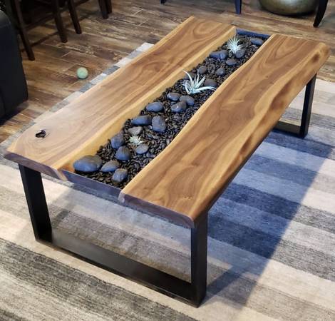 Walnut slab coffee table 1