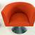 Vintage Teknion Tulup Lounge Swivel Chairs Mid Century Modern Orange 5 thumbnail