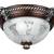 15" 2-Light Bronze Dimmable Ceiling Light Fixture w Etched Glass 7 thumbnail