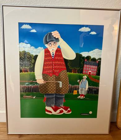Peter Heard, British (1939 - 2021) Golf print. Not original. 1