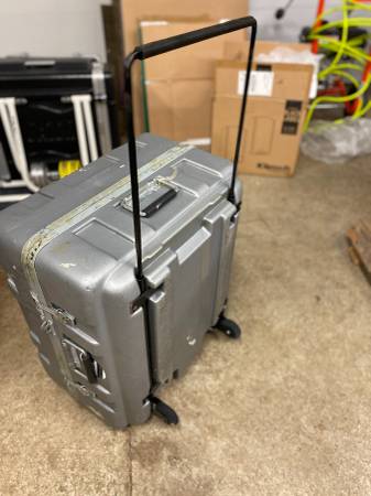 Heavy Duty Road Case with flip out wheels 1