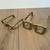 TWO- Decorative Metal Textured Gold Glasses Structure- Vintage Art Deco 11 thumbnail