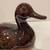 Vintage Brown Ceramic Duck Sculpture and Trinket Dish 1970’s 3 thumbnail