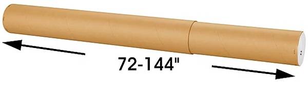 LONG 2-piece Adjustable Mailing Tubes - 4 3⁄4" x 72" to 144" 1