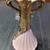 Vintage Savoy China Weeping Gold Vase MCM Mid Century Pink 1 thumbnail
