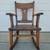 Antique Oak Wood Small Rocking Chair 8 thumbnail