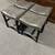 4 Custom Grey Leather Counter Stools 3 thumbnail