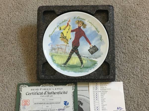 D'Arceau Limoges Les Femmes FRANCOISE Collector Plate 1