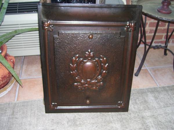 1900-20s Summer fireplace cover 20"-25"vintage decor 1