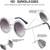Grey Rhinestone Sunglasses Round Oversized Gem Shinning Sunnies 3 thumbnail