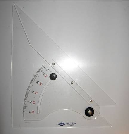 Alvin Tru-Angle Adjustable Drafting Triangle 10" Model 110C 1