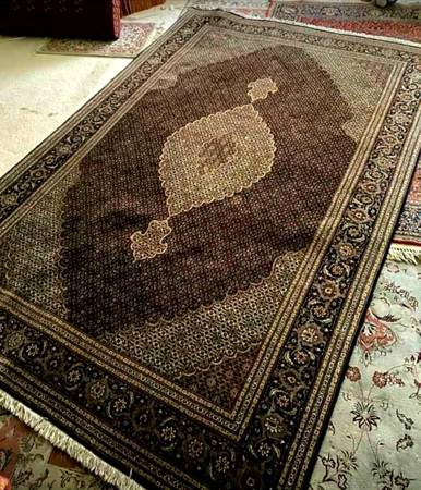 8 x 10 100% handmade silk and wool Persian rug 1