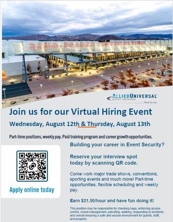 Hiring Event Security- Major Virtual Hiring Event 08/12 & 08/13 1