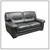 Gamma Arredamenti Full-grain Leather Italian Sofa, Black 1 thumbnail