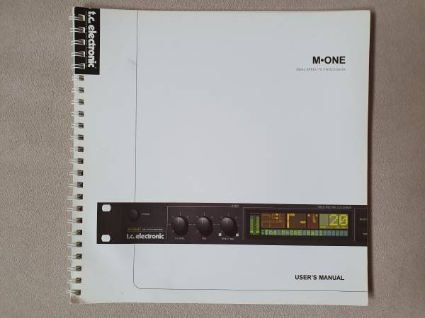 TC Electronic M-ONE Owner's Manual 1