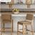 1 Faux Leather Woven Counter Height Bar Stool Brown, Nathan James. 6 thumbnail