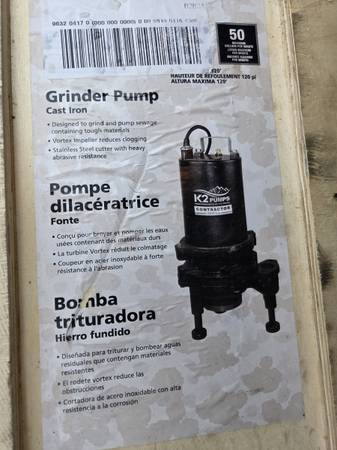 K2  grinder pump contractor series 1