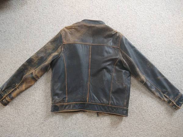 Mens Brown Leather Jacket Kenneth Cole 1