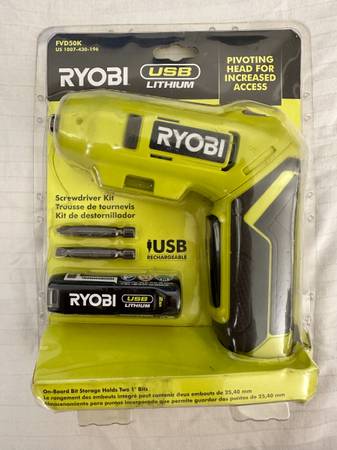 RYOBI USB Lithium Screwdriver Kit, New Open Package 1