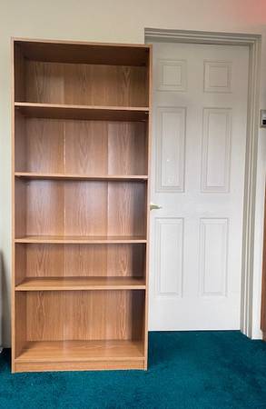 Handsome Wood BOOKCASE With Adjustible Shelves 1