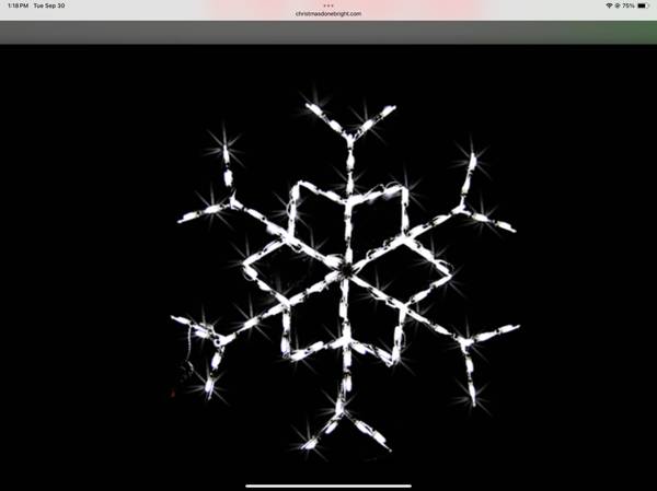 Christmas LED Decorations Snow Flake Displays 1