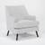 Light Grey Fabric Button-tufted Armchairs (2) 6 thumbnail