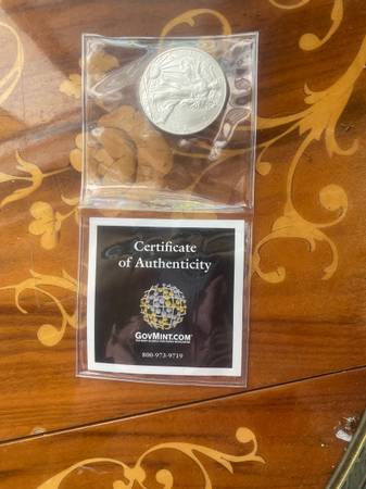 Silver. Certificate of authenticity     $125 1