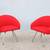 Modern Haworth Collaborate Red Swivel Side Chairs - a Pair Like New 2 thumbnail