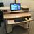 Multi Level Computer Desk Wood Metal with Wheels 1 thumbnail