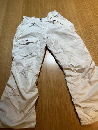 The North Face Hyvent Insulated White Ski/Snow Board Pants (Girls M - 1