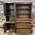 Vintage Mid Century Cane and Walnut Wood Hutch/Bar Cabinet/Bookcase 9 thumbnail