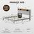 Bed Frame/Headboard, King Size, Upholstered LED w/Charging Station 4 thumbnail