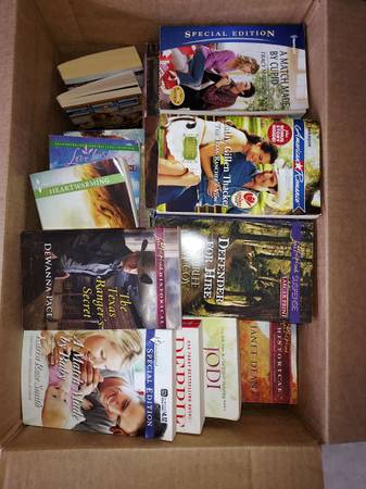 Box of romance mystery fiction books 1