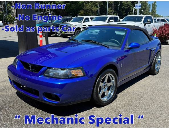 2003 Ford Mustang SVT Cobra MECHANICS SPECIAL Convertible - $19,995 (West Coast Autoworks Everett)63624357739905121