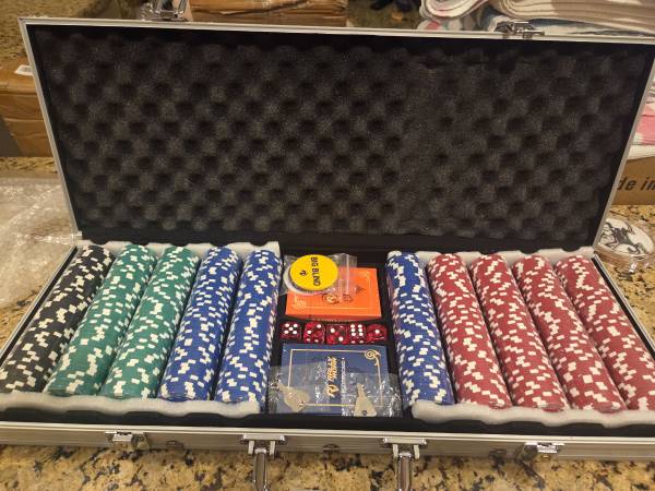 Professional 500 Chips Poker Set with Hard Case - new 1