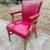 Square Back Upholstered Chairs Mid Century, 1Red, 1Turquoise $65 each 7 thumbnail