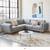 Modern Mid Century Gray Sectional Couch 8 thumbnail
