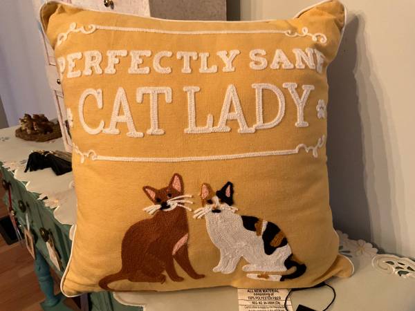 Throw pillow - cat lady 1