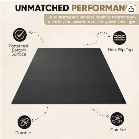 Gorilla Premium Gym Mat, thick, 7' x 4' x 8mmUltra Durable, Amazon$300 1