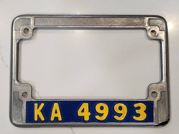 Rare KA Motorcycle license plate 1