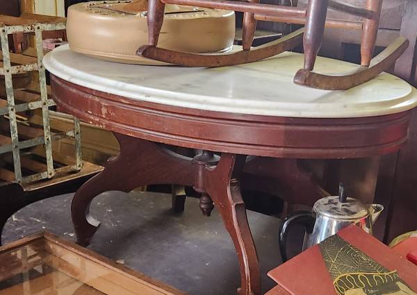 Antique marble top table 1